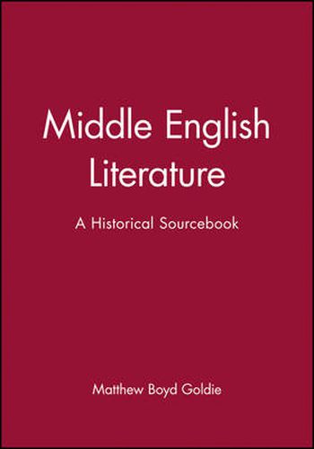 Cover image for Middle English Literature: A Historical Sourcebook