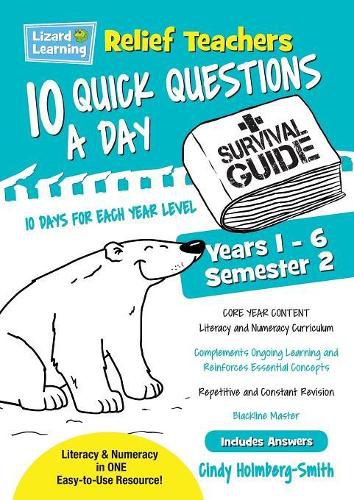 Cover image for Relief Teachers 10 Quick Questions a Day - A Survival Guide: Semester 2