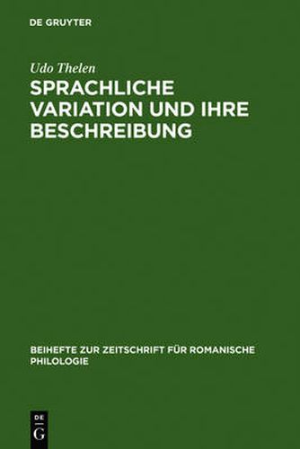 Cover image for Sprachliche Variation und ihre Beschreibung