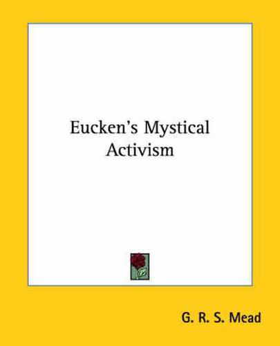 Cover image for Eucken's Mystical Activism