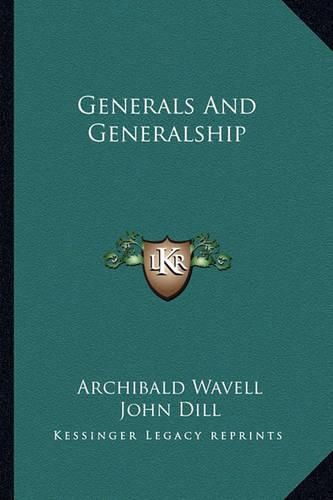 Cover image for Generals and Generalship