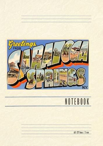 Cover image for Vintage Lined Notebook Greetings from Saratoga Springs, New York