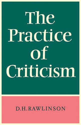 Cover image for The Practice of Criticism