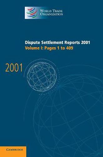 Cover image for Dispute Settlement Reports 2001: Volume 1, Pages 1-409