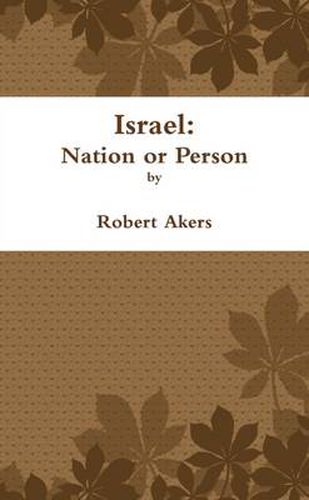 Cover image for Israel: Nation or Person