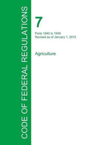 Cover image for Code of Federal Regulations Title 7, Volume 13, January 1, 2015