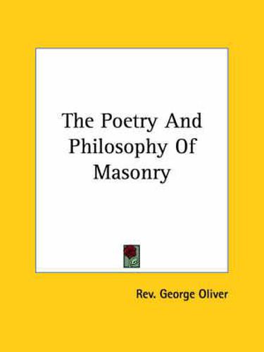 Cover image for The Poetry and Philosophy of Masonry
