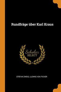 Cover image for Rundfr ge  ber Karl Kraus