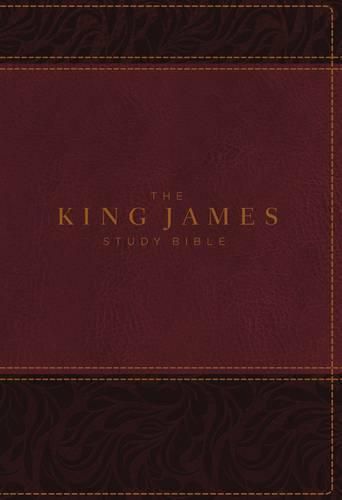 Cover image for KJV, The King James Study Bible, Leathersoft, Burgundy, Thumb Indexed, Red Letter, Full-Color Edition: Holy Bible, King James Version