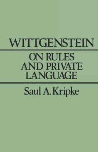 Cover image for Wittgenstein on Rules and Private Language: An Elementary Exposition