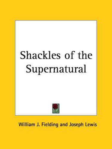 Cover image for Shackles of the Supernatural (1938)