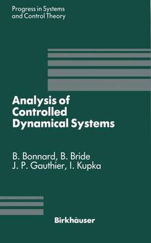 Analysis of Controlled Dynamical Systems: Proceedings of a Conference held in Lyon, France, July 1990