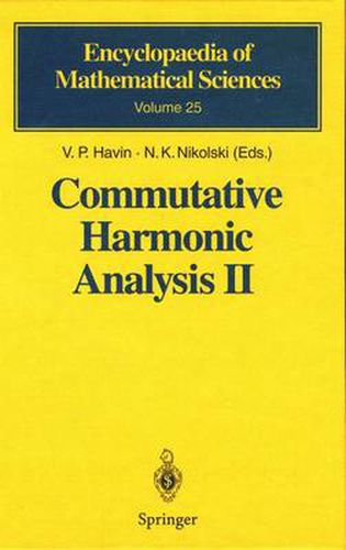 Cover image for Commutative Harmonic Analysis II: Group Methods in Commutative Harmonic Analysis