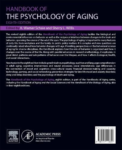 Cover image for Handbook of the Psychology of Aging