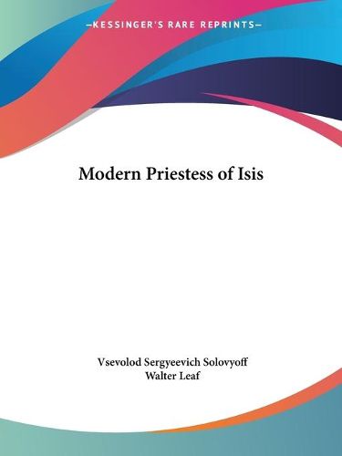 Cover image for Modern Priestess of Isis (1895)
