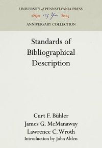 Cover image for Standards of Bibliographical Description