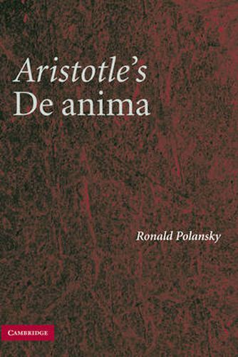 Cover image for Aristotle's De Anima: A Critical Commentary