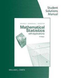 Cover image for Student Solutions Manual for Wackerly/Mendenhall/Scheaffer's  Mathematical Statistics with Applications, 7th