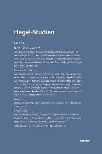 Hegel-Studien / Hegel-Studien