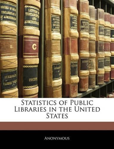 Cover image for Statistics of Public Libraries in the United States