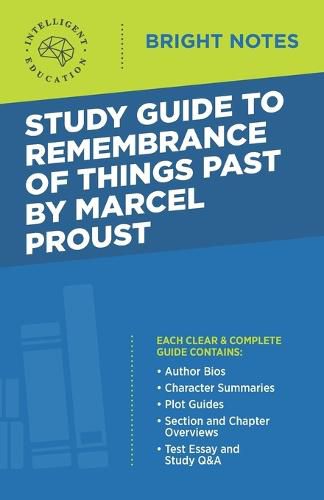 Cover image for Study Guide to Remembrance of Things Past by Marcel Proust