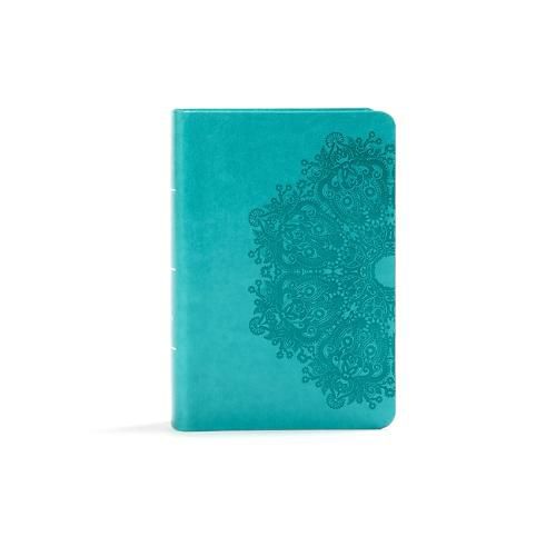 Cover image for KJV Large Print Compact Reference Bible, Teal LeatherTouch
