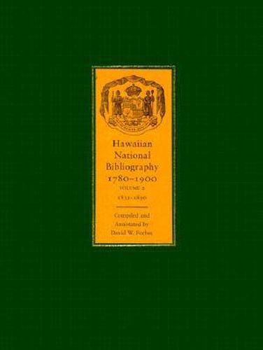 Cover image for Hawaiian National Bibliography, 1780-1900