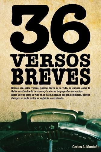 Cover image for 36 versos breves e incompletos