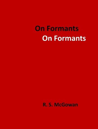 Cover image for On Formants