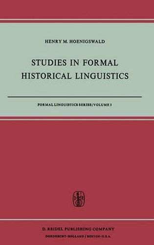 Cover image for Studies in Formal Historical Linguistics