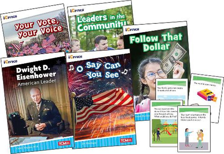 Icivics Grade 2: Leadership & Responsibility 5-Book Set + Game Cards