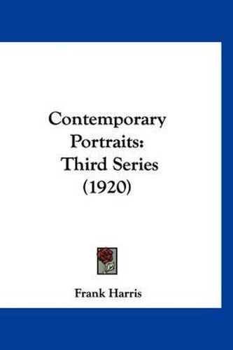 Cover image for Contemporary Portraits: Third Series (1920)