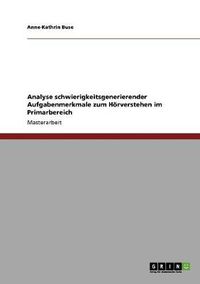 Cover image for Analyse schwierigkeitsgenerierender Aufgabenmerkmale zum Hoerverstehen im Primarbereich