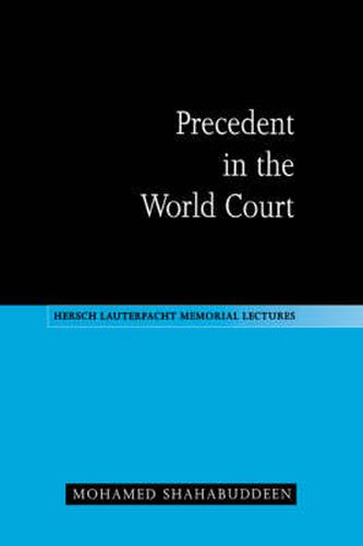 Cover image for Precedent in the World Court