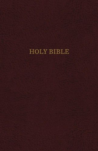 Cover image for KJV Holy Bible,  Super Giant Print Reference Bible, Burgundy Leather-look, 43,000 Cross References, Red Letter, Comfort Print: King James Version