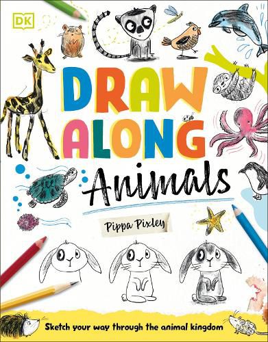 Cover image for Draw Along Animals