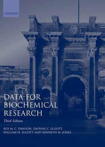 Cover image for Data for Biochemical Research