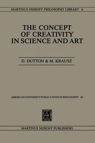 The Concept of Creativity in Science and Art