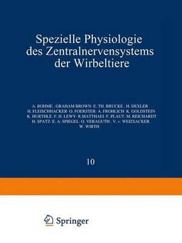 Cover image for Spezielle Physiologie des Zentralnervensystems der Wirbeltiere