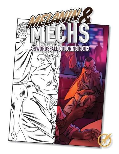 Cover image for Melanin and Mechs: A Swordsfall Coloring Book