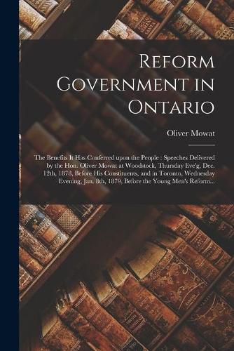 Cover image for Reform Government in Ontario [microform]