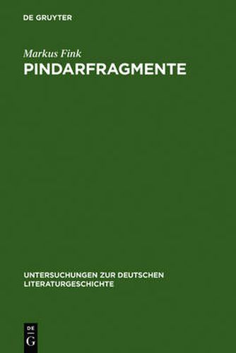 Cover image for Pindarfragmente: Neun Hoelderlin-Deutungen