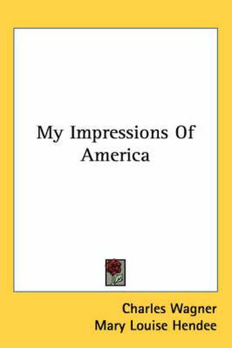 Cover image for My Impressions of America