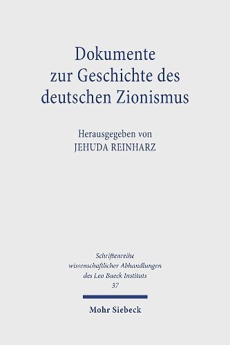 Cover image for Dokumente zur Geschichte des deutschen Zionismus