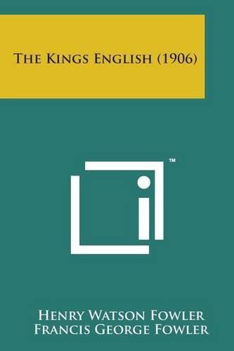 Cover image for The Kings English (1906)