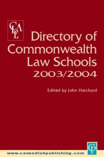 Cover image for Directory of Commonwealth Law Schools 2003-2004