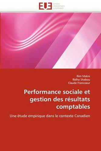 Cover image for Performance Sociale Et Gestion Des R Sultats Comptables