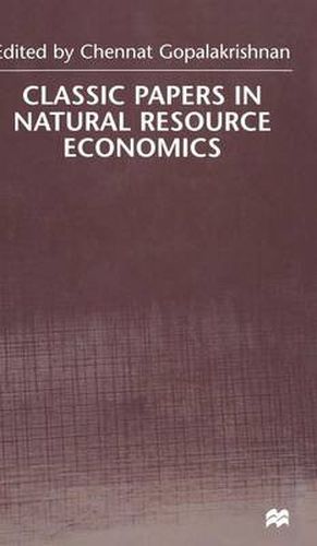 Cover image for Classic Papers in Natural Resource Economics
