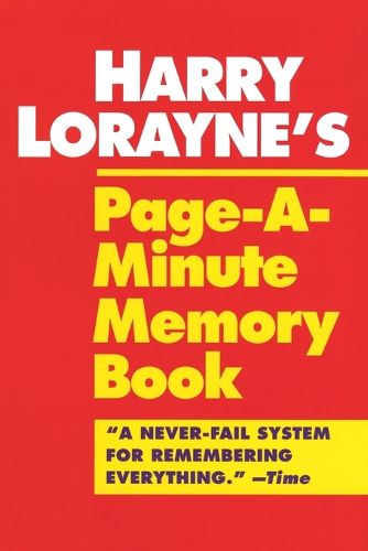 Cover image for Harry Lorayne's Page-a-Minute Memory Book