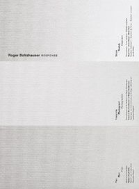 Cover image for Roger Boltshauser - Response